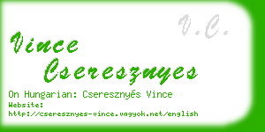 vince cseresznyes business card