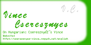 vince cseresznyes business card